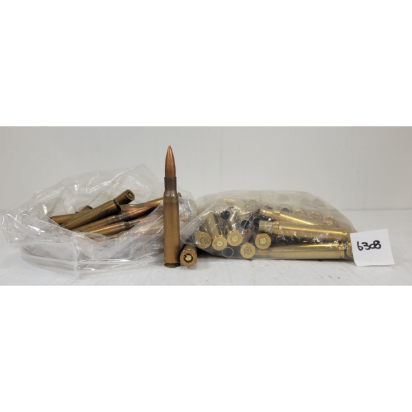 AMMO / BRASS: 40X IRANIAN MILITARY RNDS .30-06 LIVE - APPROX 40X BRASS