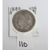 Image 2 : 1880 U.S. MORGAN SILVER DOLLAR