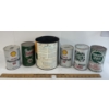 Image 2 : LOT OF 6 - CASTROL, QUAKER STATE, SHELL 1 LITRE MOTOR OIL CANS & WARREN DUAL DUTY 1 GAL CAN