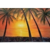 Image 2 : "BURNT SUNSET" BY K. WOODMAN - OIL ON CANVAS