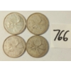Image 1 : LOT OF 4 - 1943 CDN 25 CENT SILVER COINS