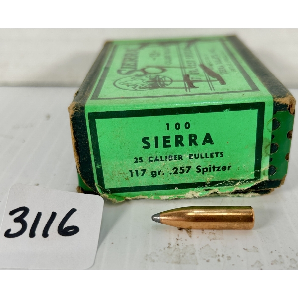 BULLETS: 49X SIERRA .25 CAL - 117 GR SP