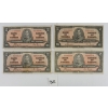 LOT OF 4 - 1937 CDN $2 BANKNOTES