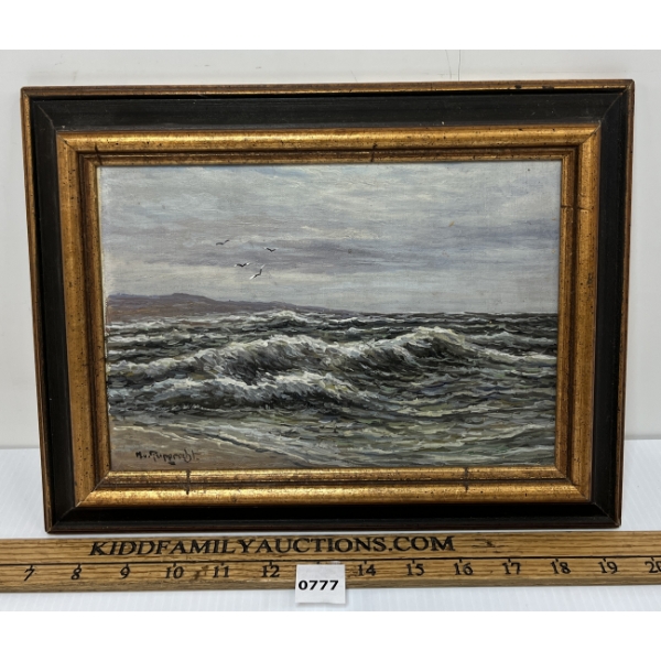 SEASCAPE BY M. RUPPROCHT(?) - FRAMED OIL ON BOARD