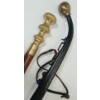 Image 3 : LOT OF 4 - BRONZE POMMEL WOOD CARVED CANES - INCL DUCK & HATCHET