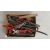 Image 2 : JOB LOT - ASSORTED TOOLS - INCL HAMMER, PRY BARS, SCREW DRIVERS, ETC
