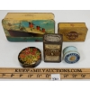 Image 1 : LOT OF 5 - MISC TINS - INCL ROWNTREE'S & RAWLEIGH'S, ETC.