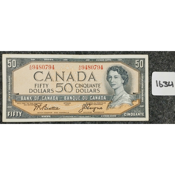 1954 CDN $50 BANKNOTE