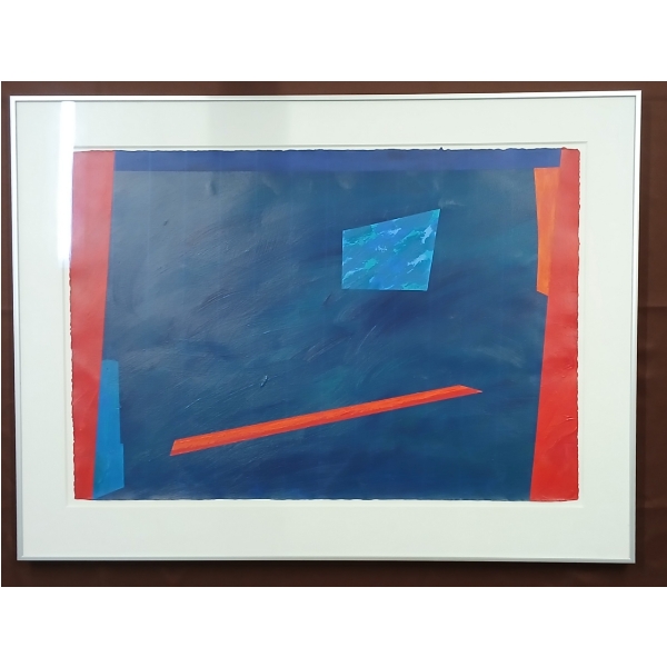 "PASSAGES 10" BY LUCIO DE HEUSCH (PRS CDN ARTIST) - FRAMED ACRYLIC ON PAPER