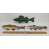 Image 2 : LOT OF 3 - HAND CARVED FISH DECOR