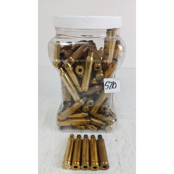 BRASS: 125X MIXED 7MMREM MAG - SOME ONCE FIRED & DEPRIMED