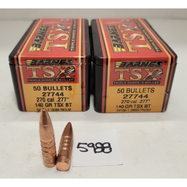 BULLETS: 101X BARNES TSX .270 - 140GR - TSX BT