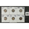 Image 1 : LOT OF 6 - 1881-1920 CDN 5 CENT COINS