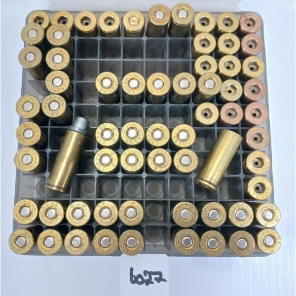 AMMO / BRASS: 43X MIXED .45 COLT - 200GR - LIVE RELOADS - 22X BRASS