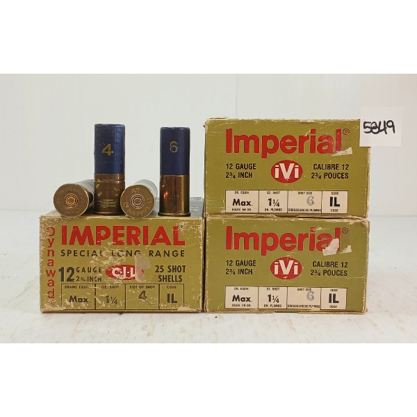 AMMO: 75X IMPERIAL 12GA - 2 3/4IN - #4 & 6 SHOT