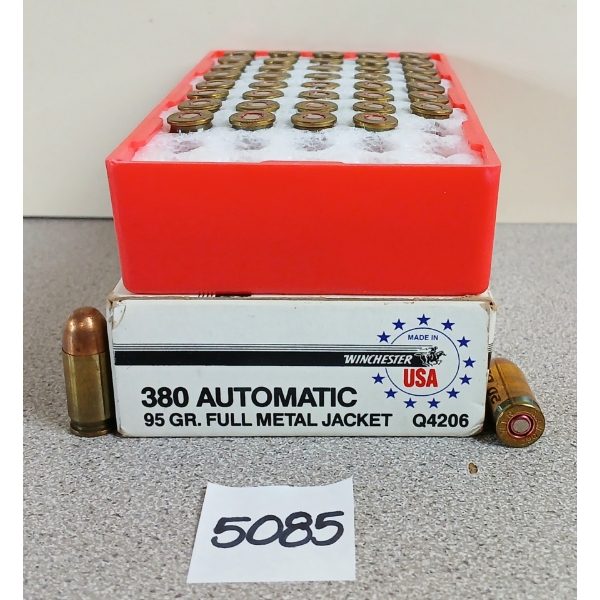 AMMO: 41X WINCHESTER .380 AUTO - 95GR FMJ 