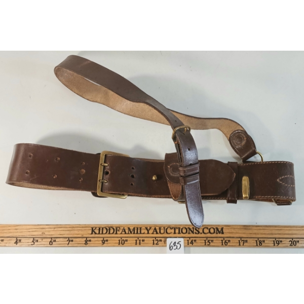 BRITISH / CDN OFFICER'S SAM BROWN BELT W/ CROSS STRAP