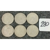 Image 2 : LOT OF 6 - 1943-1966 CDN 25 CENT COINS