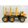 Image 3 : TONKA PRESSED STEEL CUSTOM LOGGING TRUCK - INCL LOGS