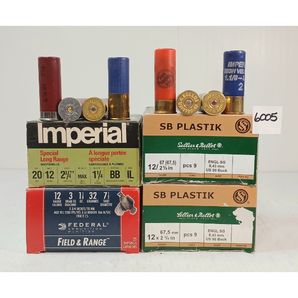 AMMO: 80X MIXED 12GA - 2 3/4IN - #7 1/2 SHOT & BB 