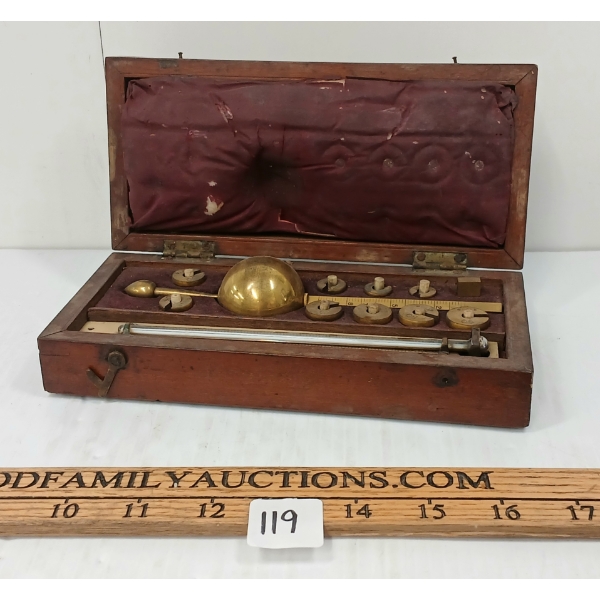 SIKES HYDROMETER W/ CASE - BRASS - C. 19TH CENTURY