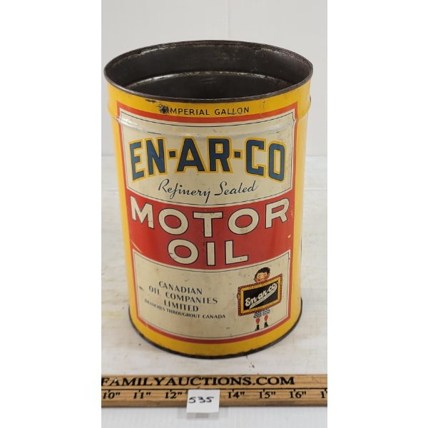 EN-AR-CO MOTOR OIL GAL CAN