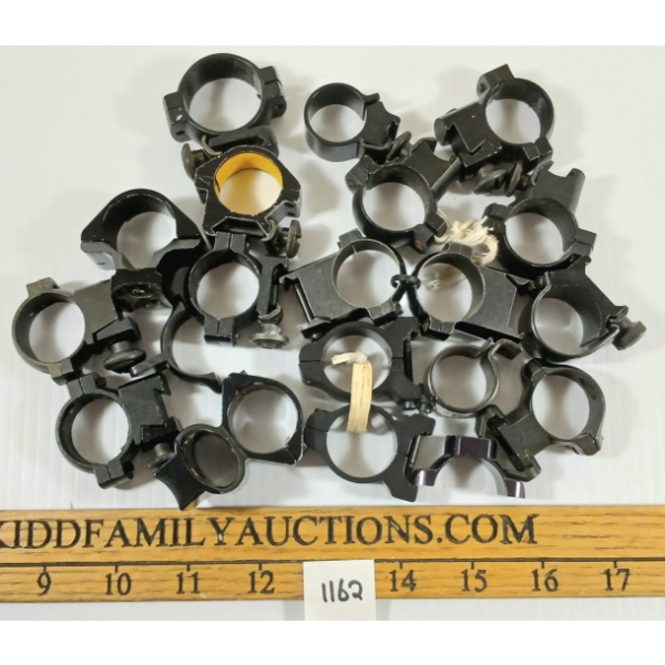 LOT OF 20 - SCOPE RING MOUNTS - INCL WEAVER 1 INCH