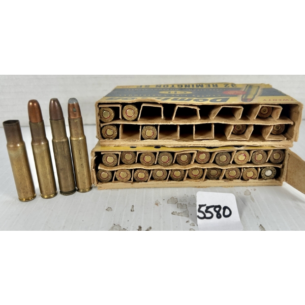 AMMO / BRASS: 28X LIVE & 4X BRASS MIXED .32 REM - SP & HP