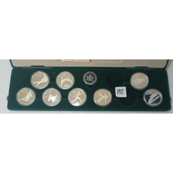 1988 CALGARY OLYMPIC WINTER GAMES $20 SILVER COINS SET