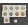 Image 2 : LOT OF 9 - 1968 - 1995 CDN 50 CENT PCS 
