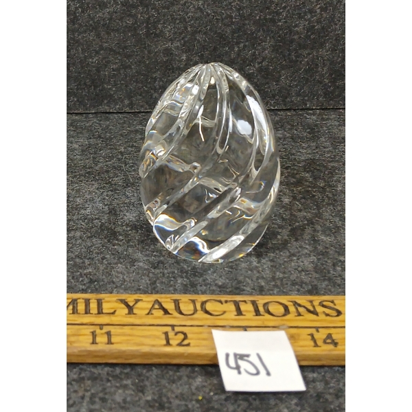 DANSK CRYSTAL EGG PAPERWEIGHT