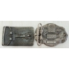 Image 5 : JOB LOT - VINTAGE FISHING REEL, LEATHER BELT & BUCKLES, BUTT PLATES, POWDER MEASURER, ETC