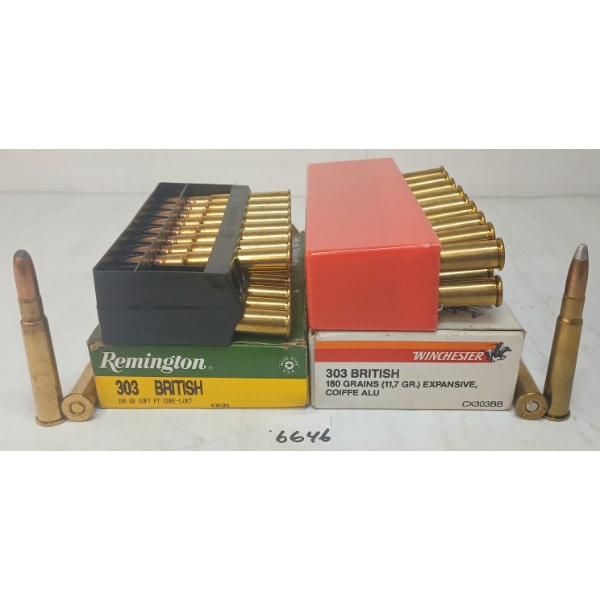 AMMO: 40X WINCHESTER & REMINGTON .303BRIT - 180GR
