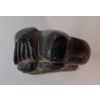 Image 6 : HUNTER CARRYING SEAL TAIL - SIGNED - STONE