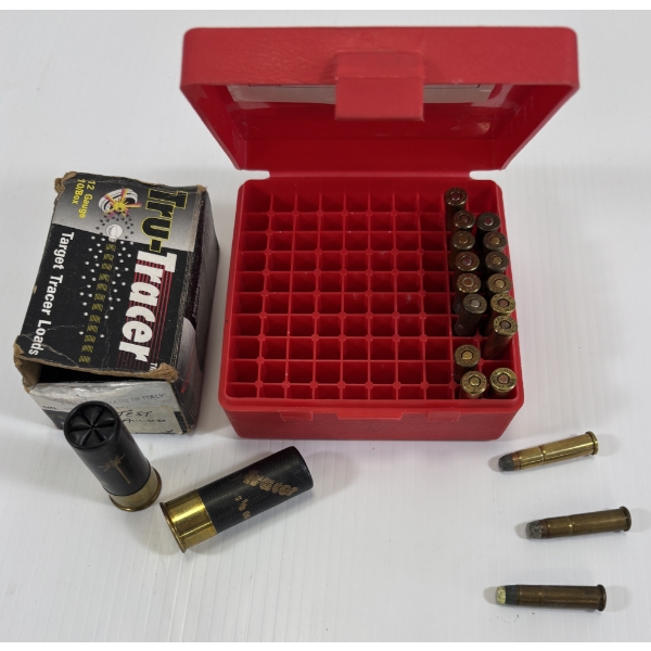 AMMO: 18X MIXED 32-20 RELOADS AND 6X 12GA TRACER LOADS