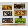 Image 1 : LOT OF 6 - 1931 - 1986 ONTARIO / U.S. LICENCE PLATES & JOHN DEERE SST SIGN 