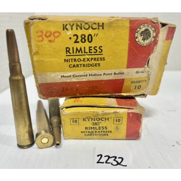 AMMO: 19X KYNOCH .280 ROSS - HP