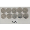 Image 1 : LOT OF 10 - 1965 CDN 25 CENT SILVER COINS
