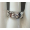 Image 1 : STERLING & MOISSANITE GENTLEMAN'S RING W/ CERTIFICATE