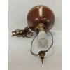 Image 6 : BRASS FOLK ART LAMP W/ HARP SHADE HOLDER