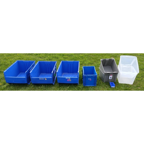 LOT OF 8 - STORAGE BINS