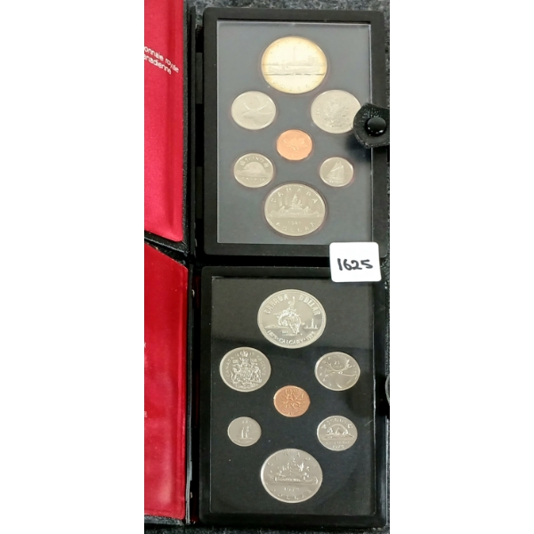 LOT OF 2 - 1975 & 1984 RCM UNCIRCULATED DOUBLE DOLLAR PROOF SETS 