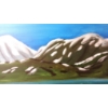 Image 2 : MOUNTAIN SCENE BY UNKNOWN ARTIST - FRAMED OIL ON CANVAS