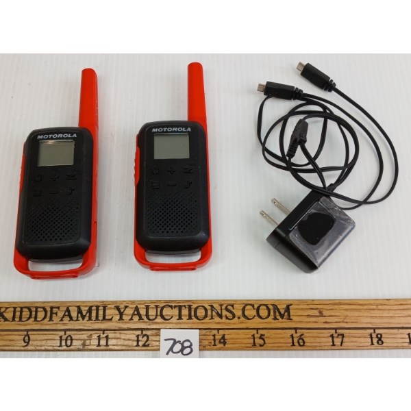 PAIR OF MOTOROLA RECHARGEABLE WALKIE-TALKIES
