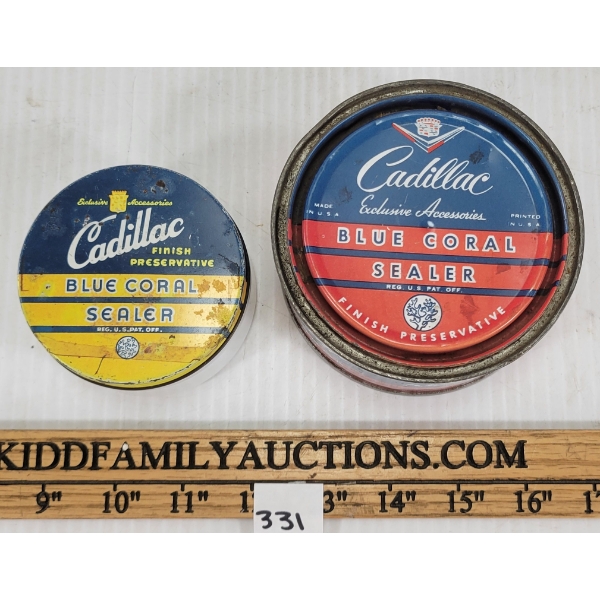 LOT OF 2 - CADILLAC BLUE CORAL SEALER CANS