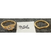 Image 3 : LOT OF 2 - 14K GOLD PLATED PRINCESS CUT SIMULATED DIAMOND TRINITY RING SET