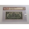 Image 1 : 1937 CDN $1 BANKNOTE - BCS GRADED