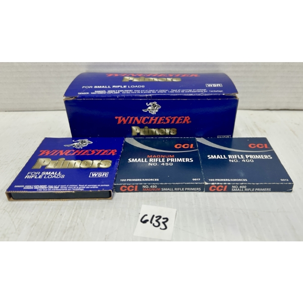 PRIMERS: 987X WIN & CCI SMALL RIFLE STANDARD & MAGNUM