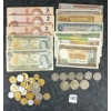 Image 1 : JOB LOT - MISC COINS & BANKNOTES - INCL 1986 CDN $2 BANKNOTE, ETC