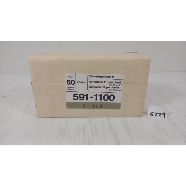 AMMO: QTY OF 7.5XSS SWISS - SEALED